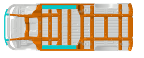 Aluminium-steel alloy body structure underbody